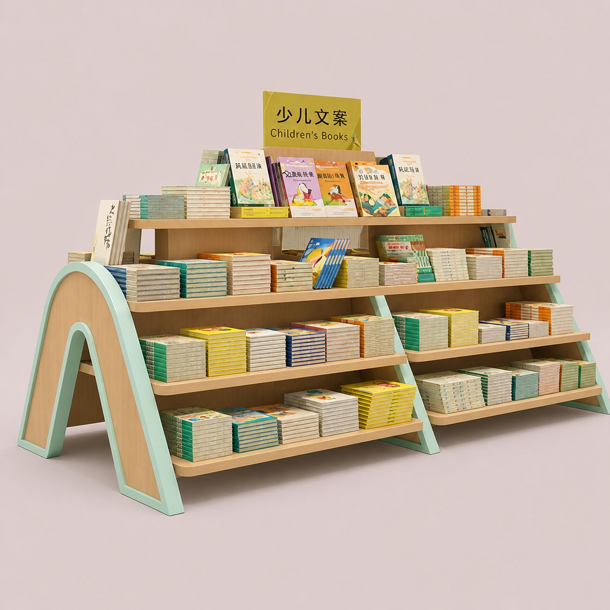 Arch-Shaped Book Display Stand