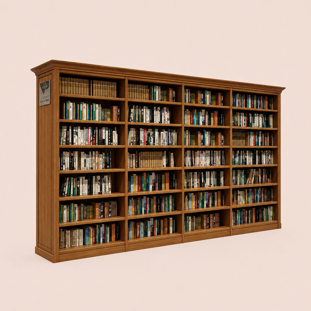 Classic Solid Wood Large Scale Library Cabinet System
