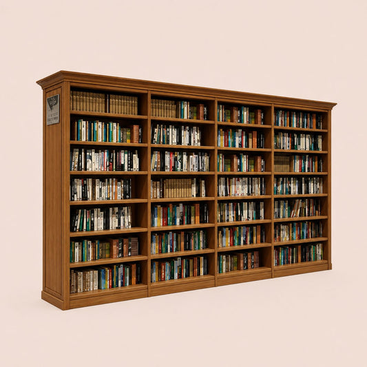 Classic Solid Wood Large Scale Library Cabinet System