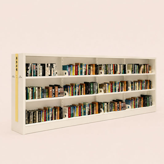 Low-Profile Open-Shelf Reading Room Bookshelf