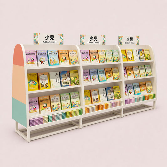Metal Frame Kids Bookshelf with Colorful Side Panels