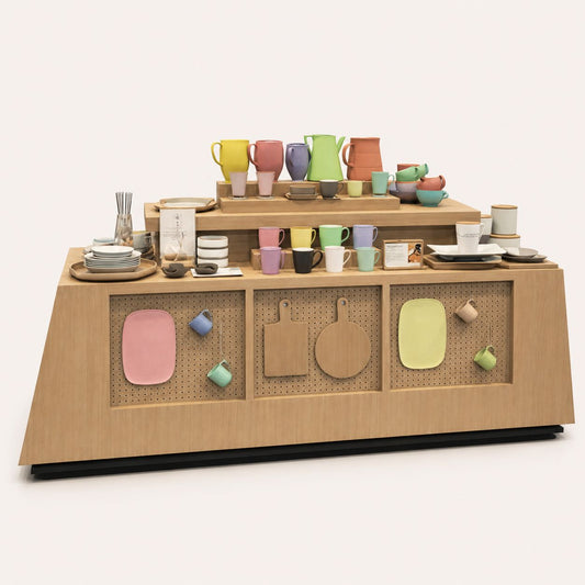 Pegboard Integrated Display Table