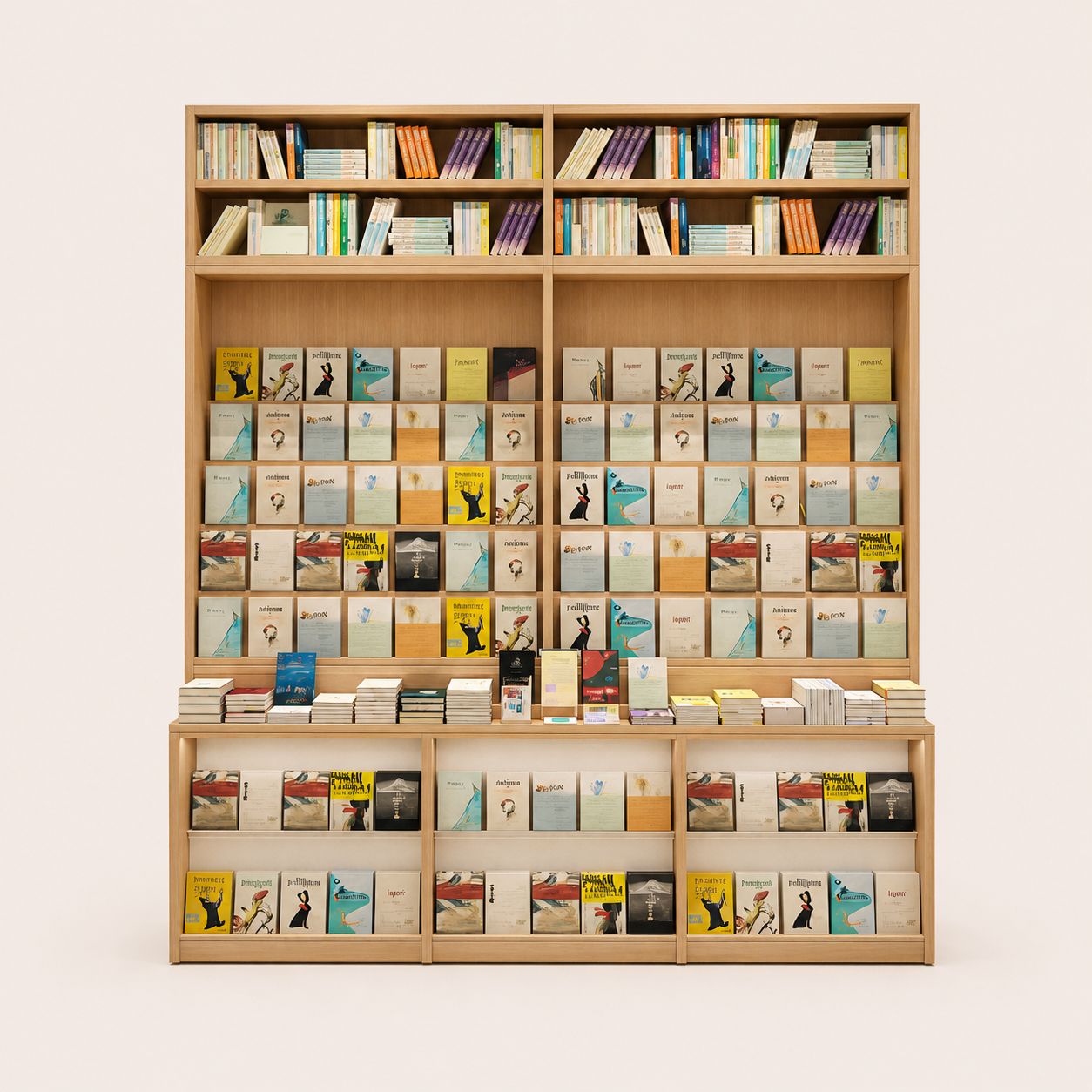 Bookstore Shelves With Large Capacity Book Display