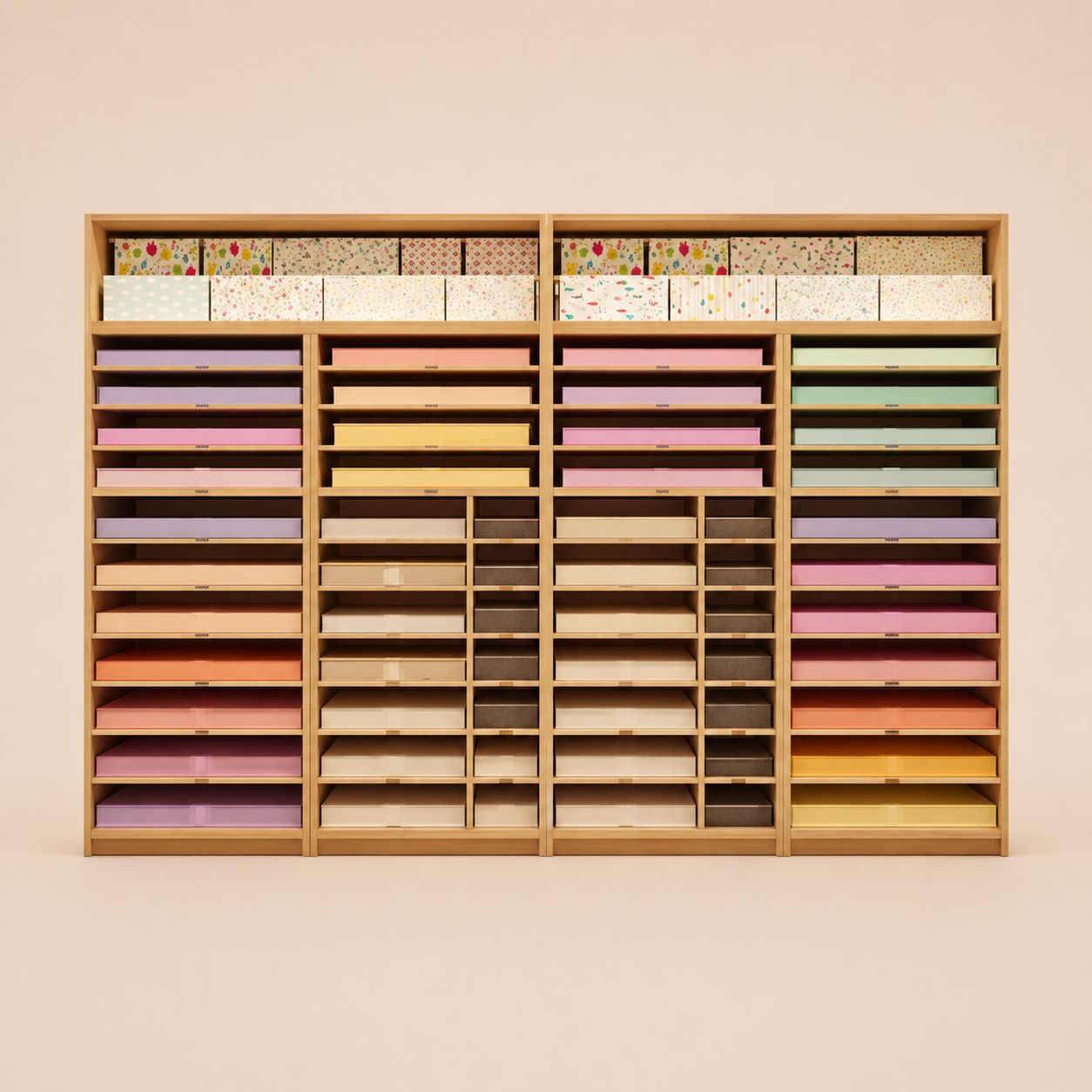 Colorful Gift Box Organized Wall Cabinet