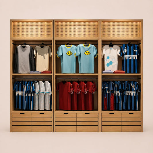 Commercial Retail Wall Cabinet With Hangers