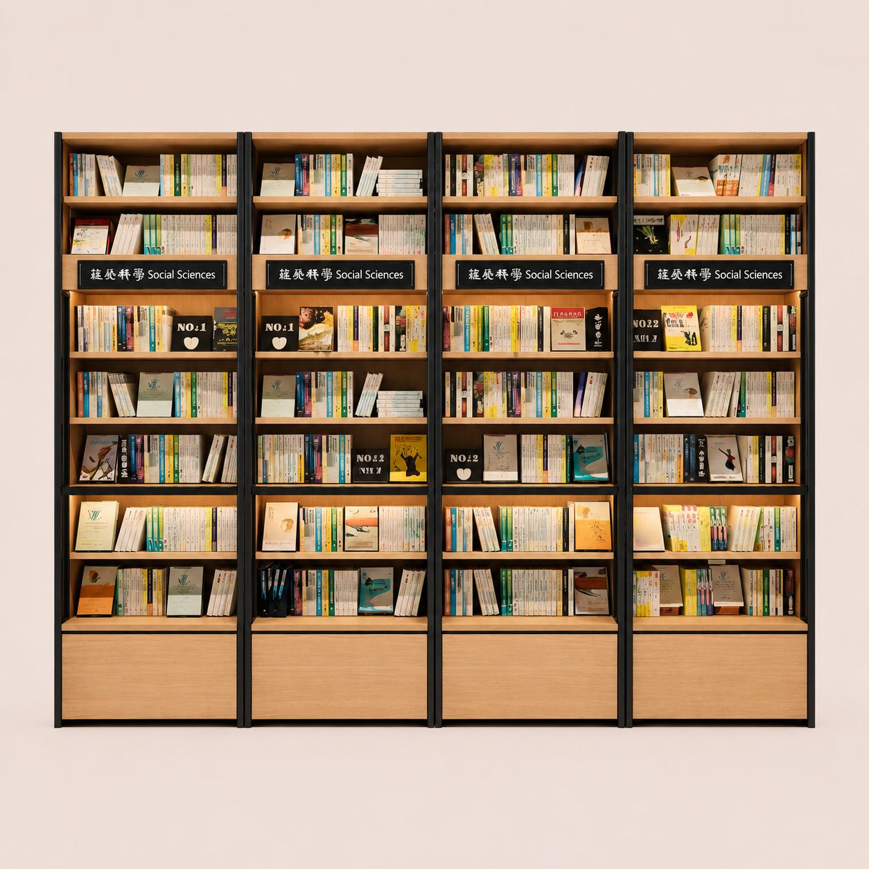 Full Wall Social Science Library Shelving System