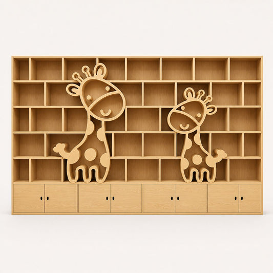 Giraffe Shaped Creative Wooden Bookcase