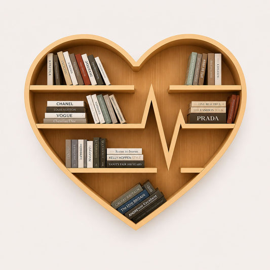 Heart Shaped ECG Creative Wall Shelf
