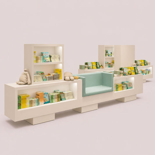 Integrated Seating Children Book Wall