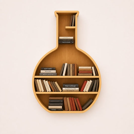 Laboratory Flask Shaped Creative Bookshelf