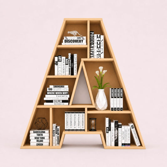 Letter A Shaped Artistic Design Bookshelf