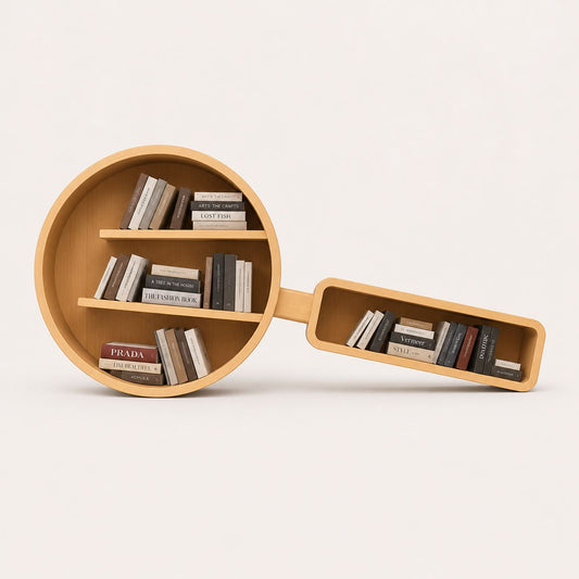 Magnifying Glass Shaped Art Bookshelf