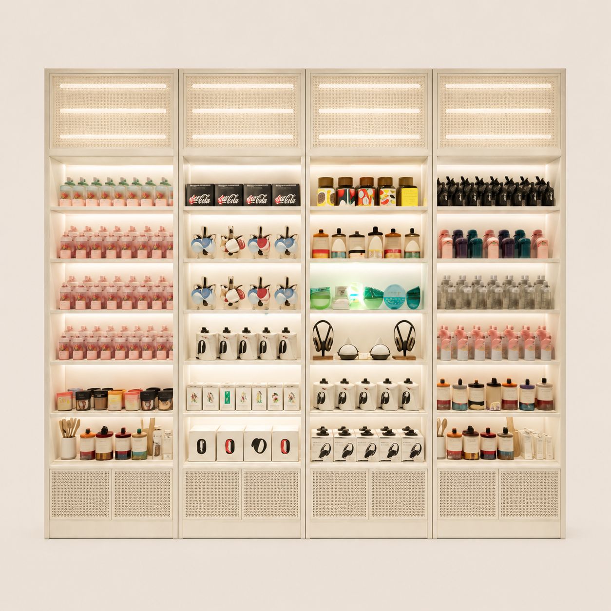 Modern Drinkware Lifestyle Storage Wall Cabinet