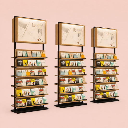 Slanted Tiered Library Picture Book Shelving