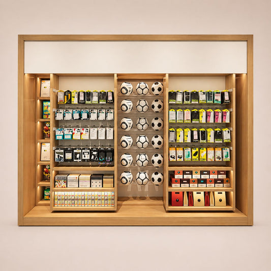 Sports Soccer Ball Display Wall Cabinet