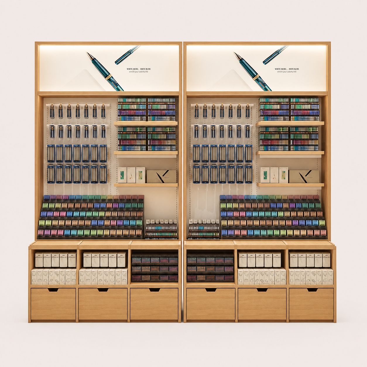Stationery Office Supply Retail Wall Cabinet