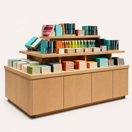Tiered Stationery Retail Display Island