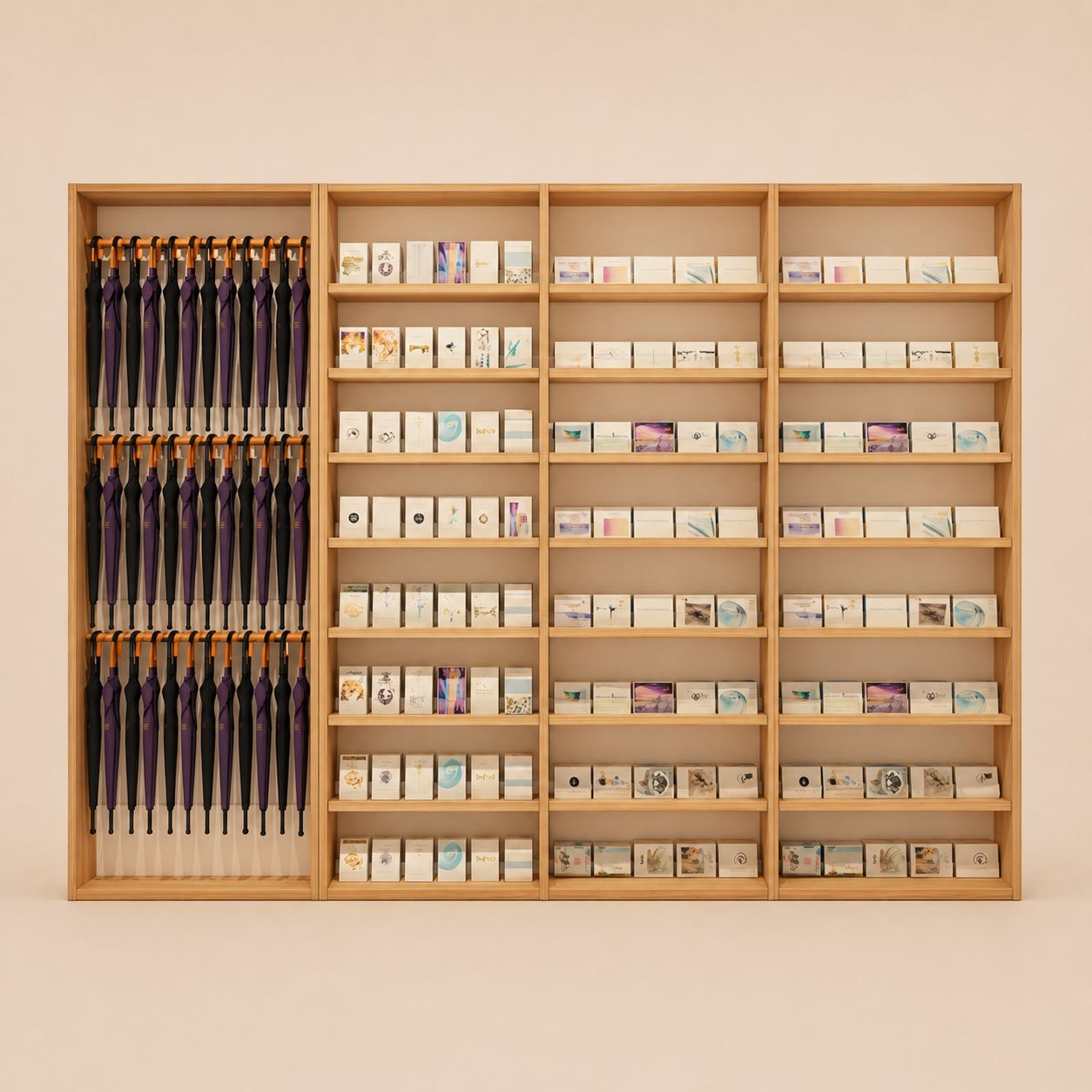 Umbrella Rack Integrated Display Wall Cabinet