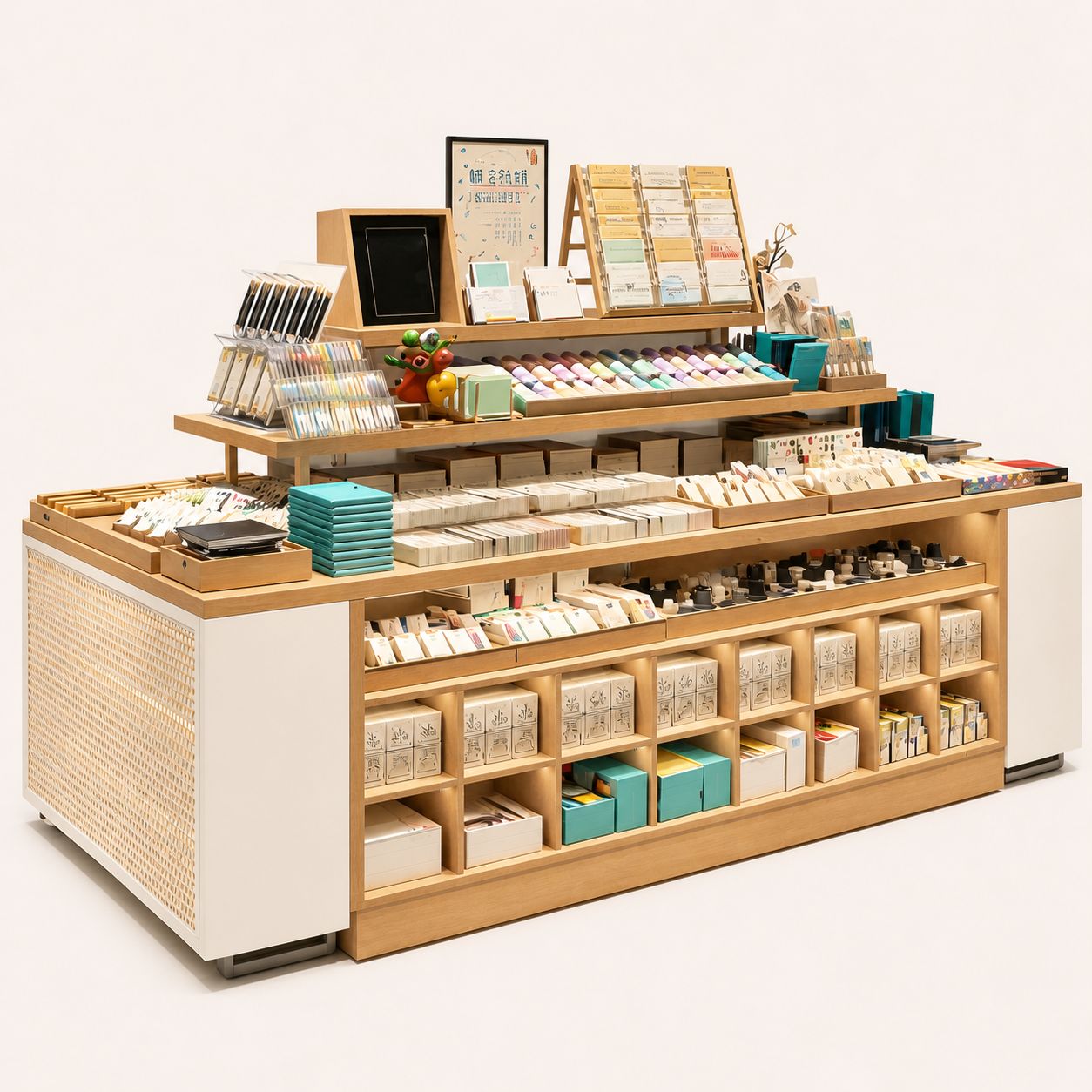 Versatile Stationery Gift Display Island