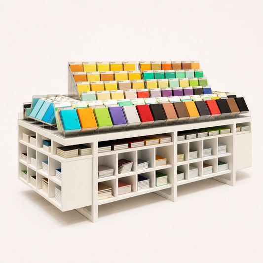 White Minimalist Notebook Gondola Rack