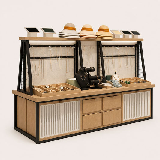 Wooden Frame Jewelry Accessory Gondola